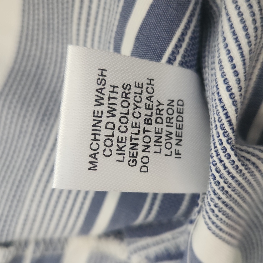 Kate Park Blue and White Striped Capris Size 8 - Picture 7 of 11